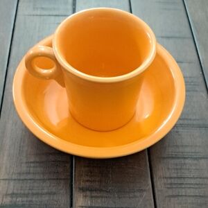 Tangerine Fiestaware Cereal Bowl And Mug